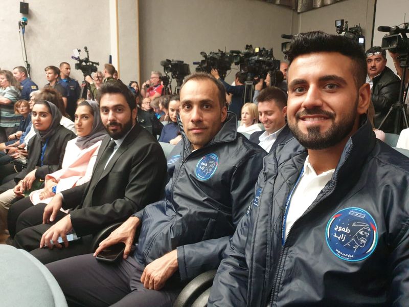 From right: Saud Karmustaji, Salem Al Merri, Saeed Karmustaji, Aisha Al Zaabi.