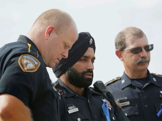 Sandeep Dhaliwal, who made headlines after gaining a religious exemption to wear a turban as part of his police uniform.