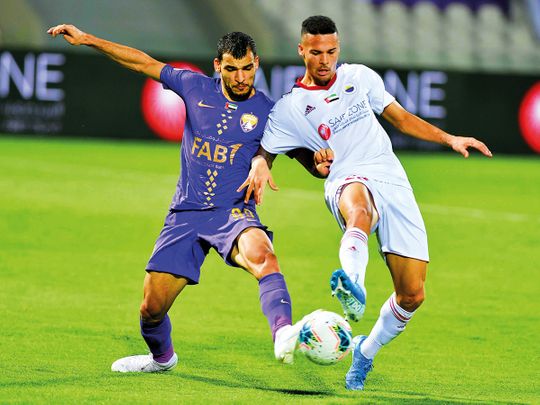 Action from the match between Al Ain and Sharjah