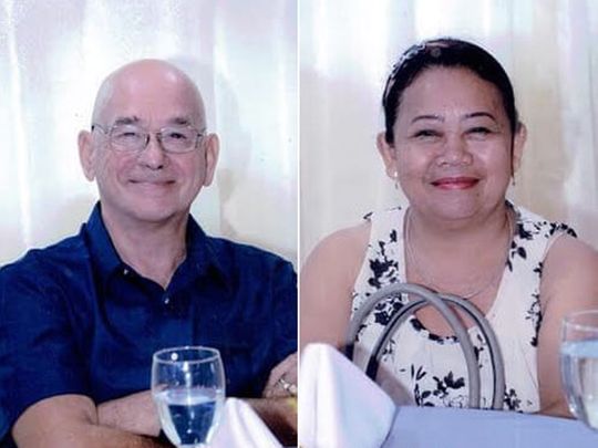 British man Allan Arthur Hyrons, 70, and his Filipina wife