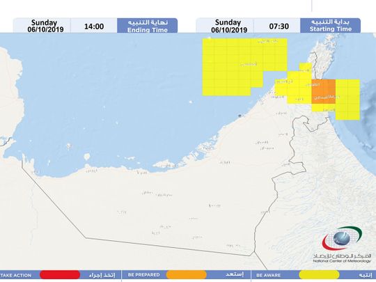 NCM issued yellow and orange alerts 0121