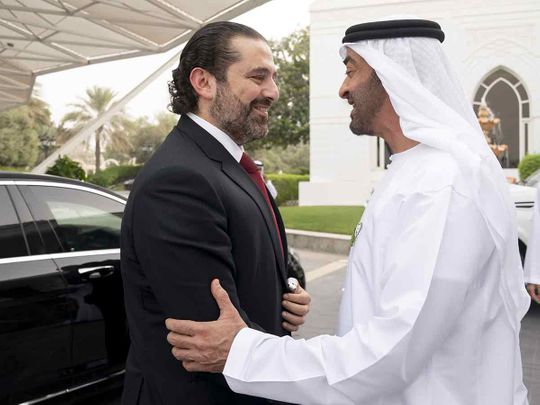 Shaikh Mohammad Bin Zayed receives Lebanese Prime Minister Saad Hariri 20191007