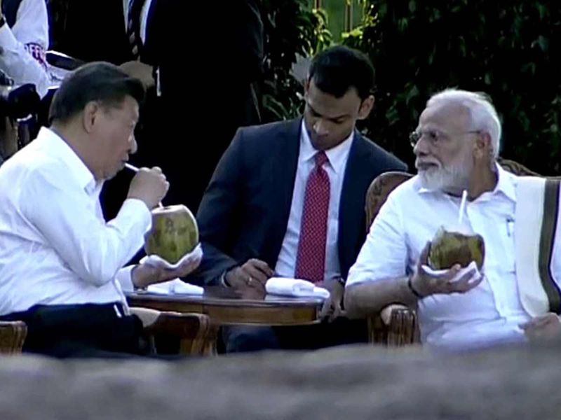 Chinese President Xi Jinping and Indian PM Narendra Modi 201910