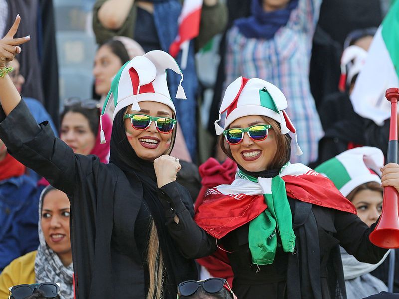 Iran Women watching football