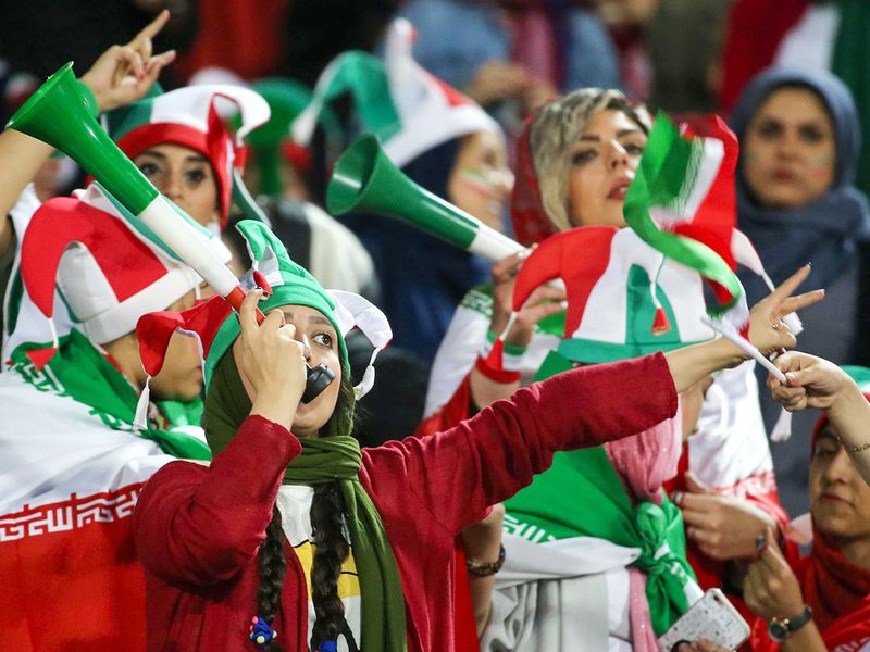 Iran Women watching football
