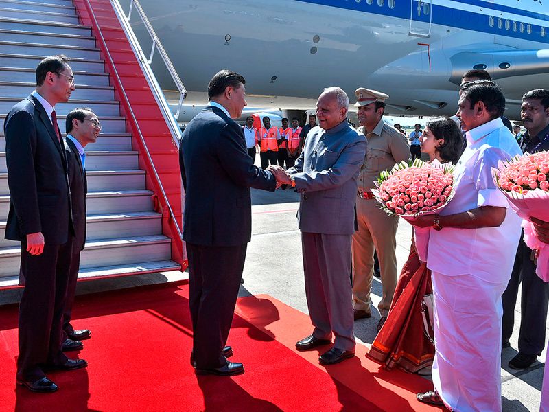 Narendra Modi with Xi Jinping 