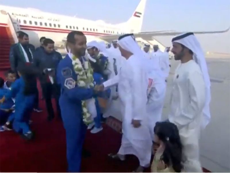 Hazzaa arrives at Al Bateen Executive Airport in Abu Dhabi 