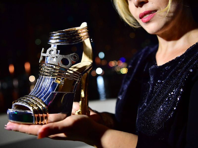 Gold, diamond shoes unveiled in Dubai for a whopping Dh73 million