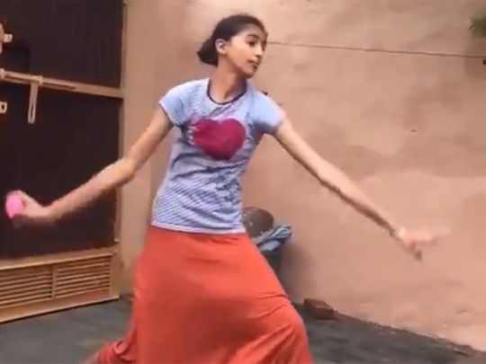 Girl emulates Harbhajan Singh's bowling action; video goes viral