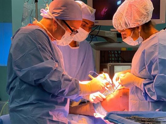 The graft was implanted through an arthroscopic procedure at Al Garhoud Hospital on Tuesday using cadaver tissue flown in from the US.