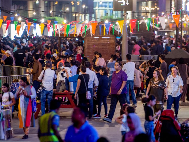 The Diwali festival at Dubai Festival City. 