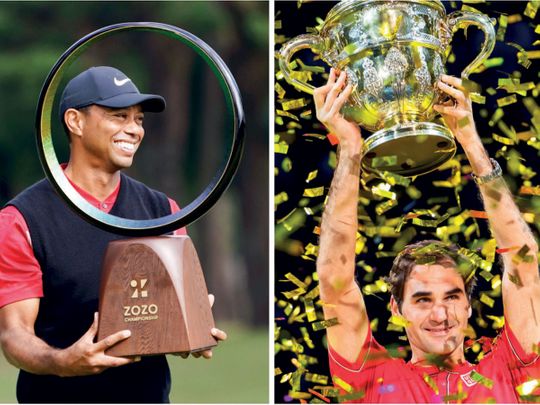 Tiger Woods and Roger Federer