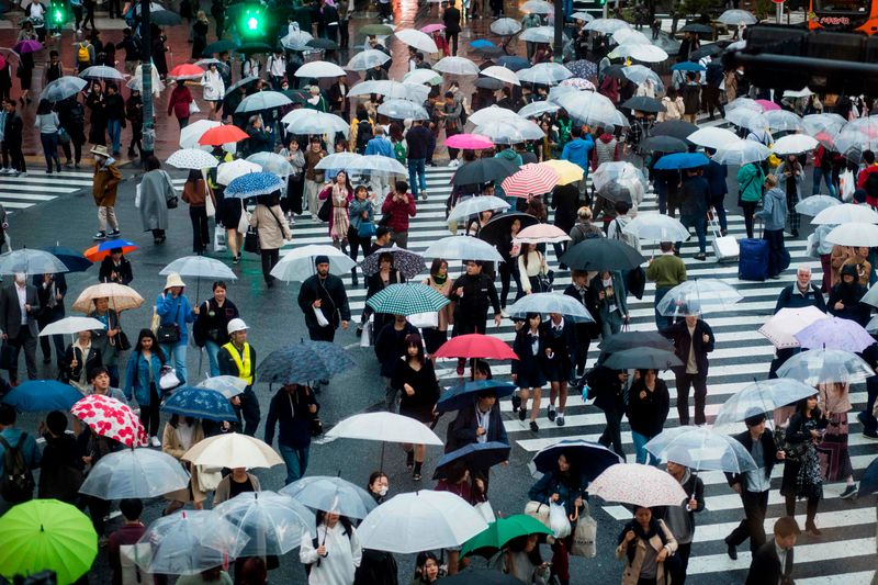 Busiest pedestrian crossing Tokyo