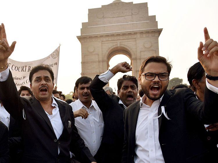 Delhi: Lawyers stage protest at India Gate | India – Gulf News