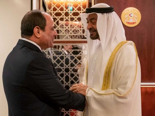 Mohammed bin Zayed with Al Sisi