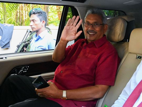 Sri Lanka's President-elect Gotabaya Rajaaksa