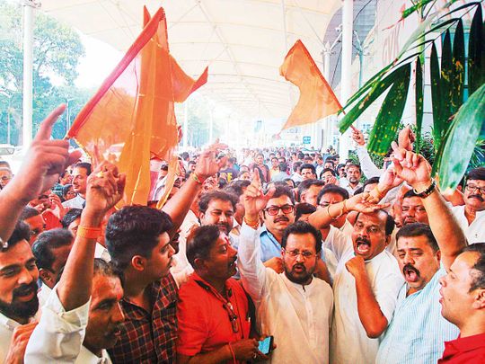 Shiv Sena supporters