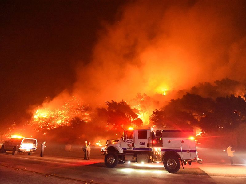 Vegetation Fire in San Luis Obispo County Forces 