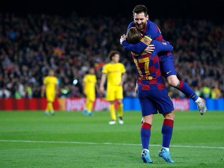 Champions League: Lionel Messi makes history as Barcelona beat Slavia Prague