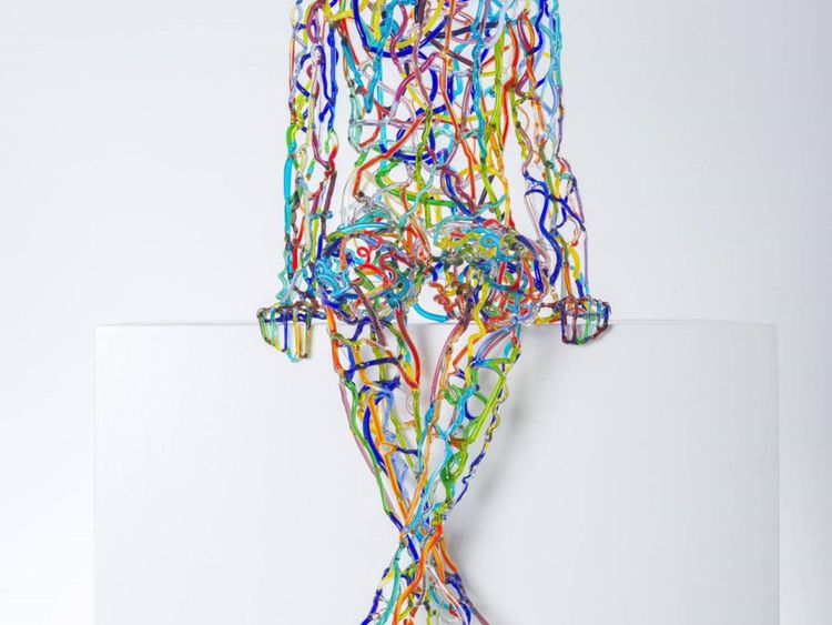 WKR 191128 Mauro Bonaventura - Sitted - murano glass sculpture-1575110919517