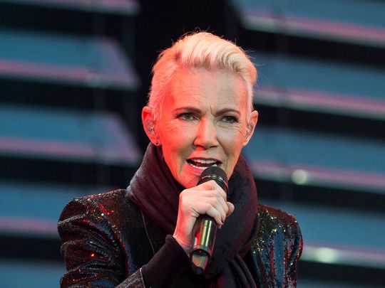 Marie Fredriksson, singer of the pop duo Roxette.