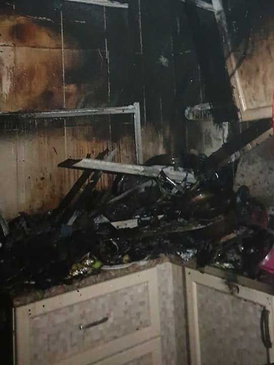 Fujairah fire in kitchen