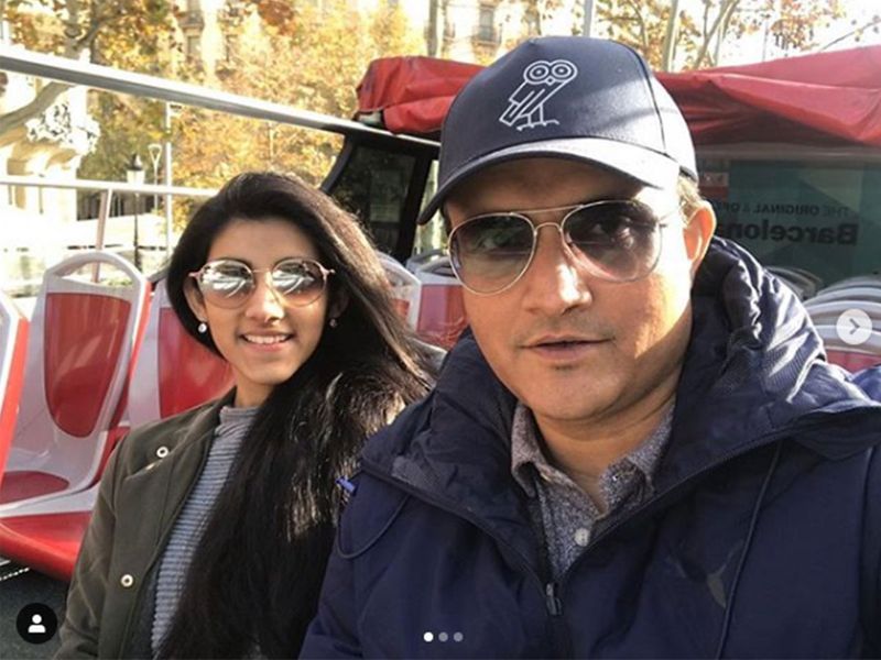 Sourav Ganguly and his daughter Sana Ganguly