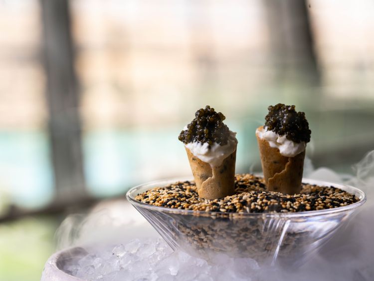 Caviar cones at The Loft-1577002617229