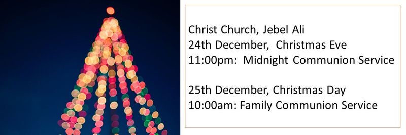 Christ Church, Jebel Alo, Christmas mass timings