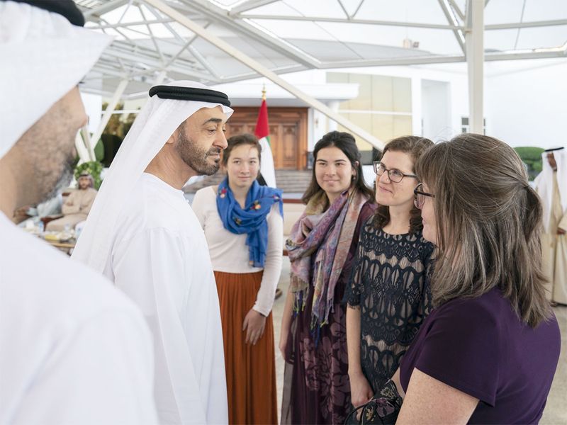 Sheikh Mohamed Bin Zayed Al Nahyan receives Kennedy family 
