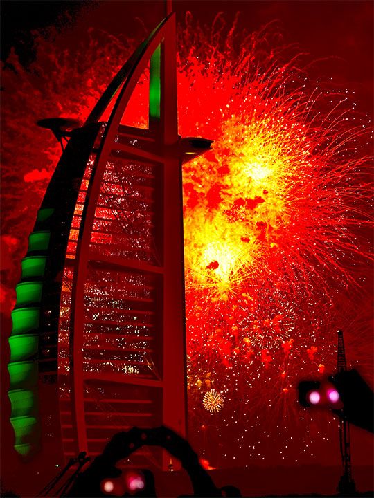 Burj Al Arab fireworks 2020