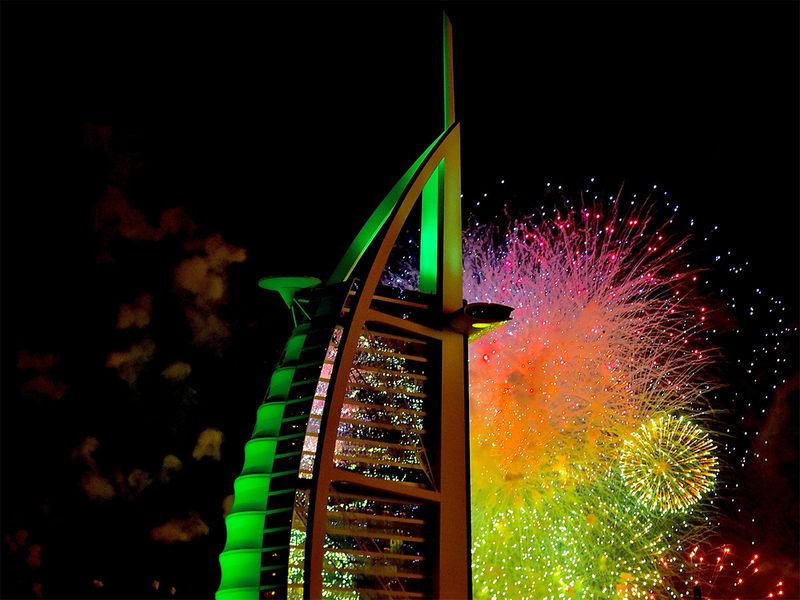 Burj Al Arab fireworks 2020