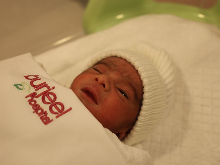 NAT 200101 Baby AlHanof Burjeel Hospital Welcomes 2020 with the birth of 3 Emirati babies-1577871326388