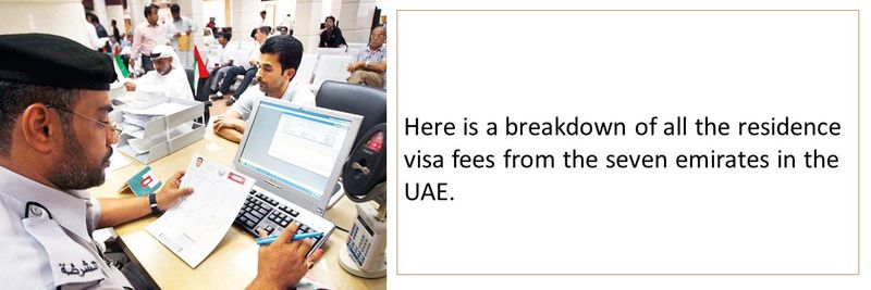 UAE residence visa fees 2