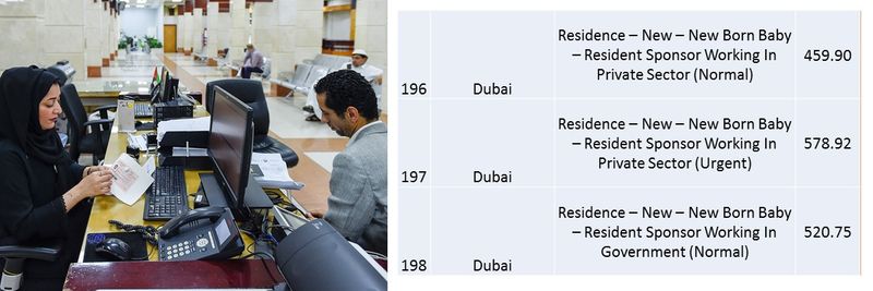 UAE residence visa fees 73