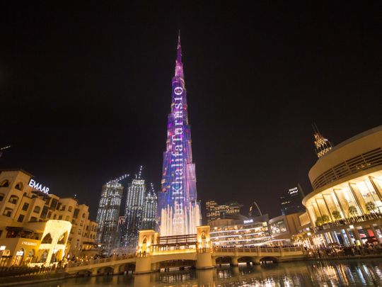 Dubai's iconic Burj Khalifa, celebrates it's 10th birthday with a ...