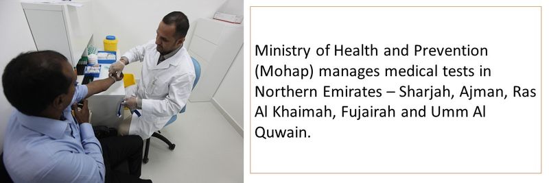 UAE medical test fees