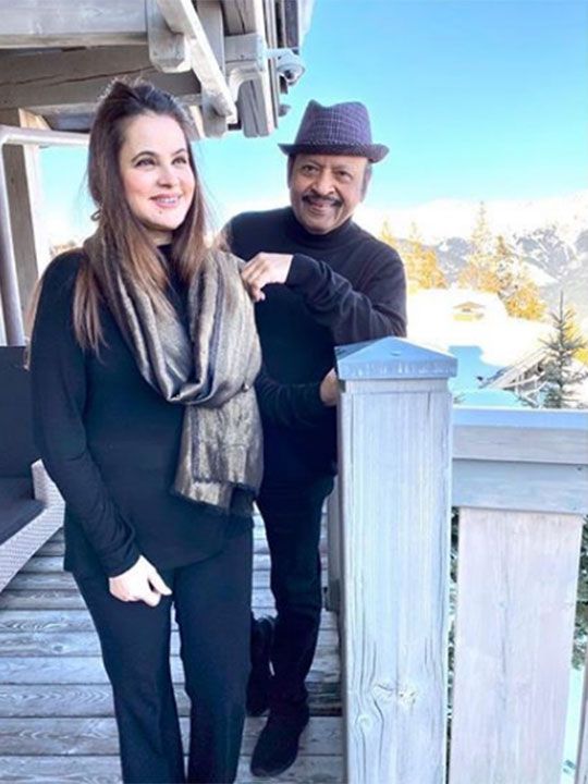 Sussanne Khan shared this image of Rajesh Roshan with his wife Kanchan Roshan.