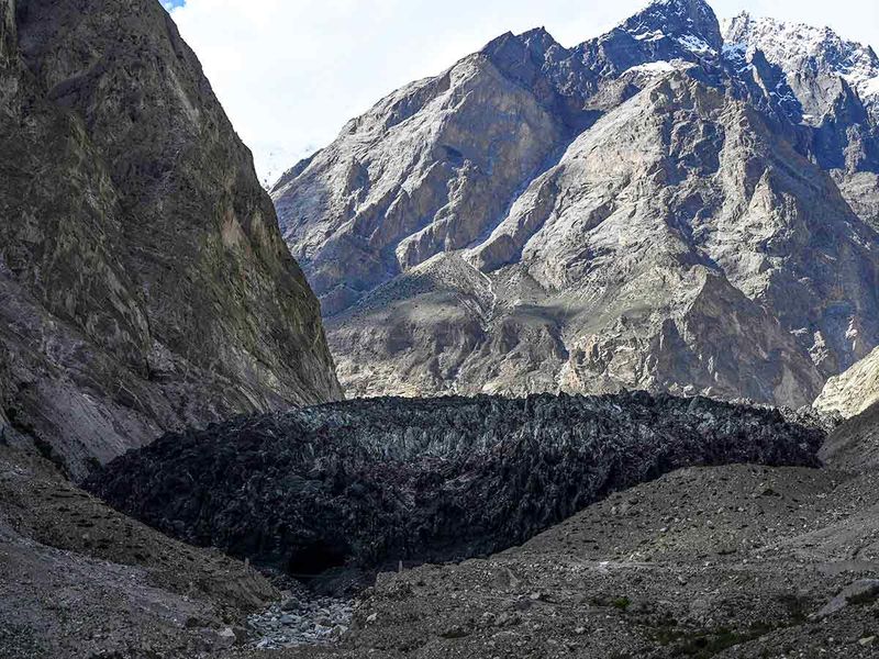 Shisper glacier in the Karakoram mountain range of Pakistan's Gilgit-Baltistan region