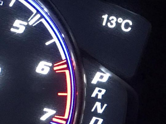 Early morning temperature in Dubai.