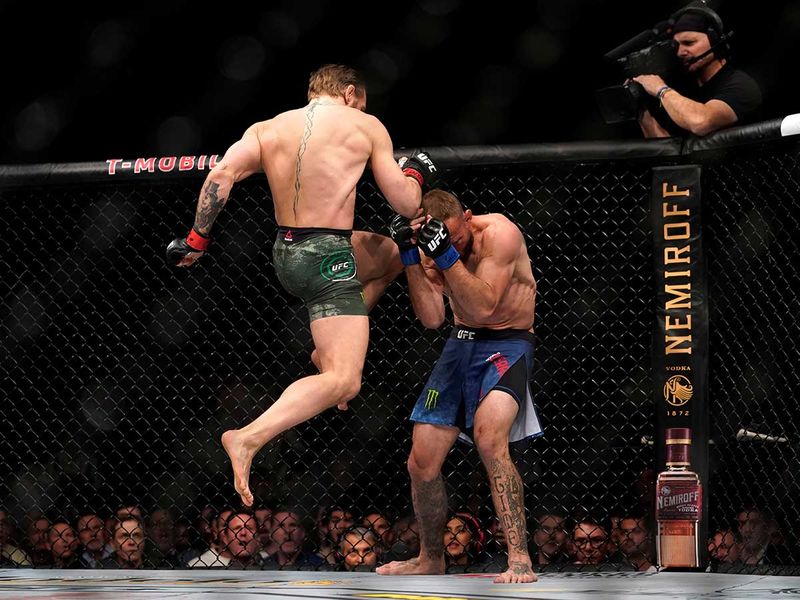 Conor McGregor defeats Donald Cerrone inside the Octagon