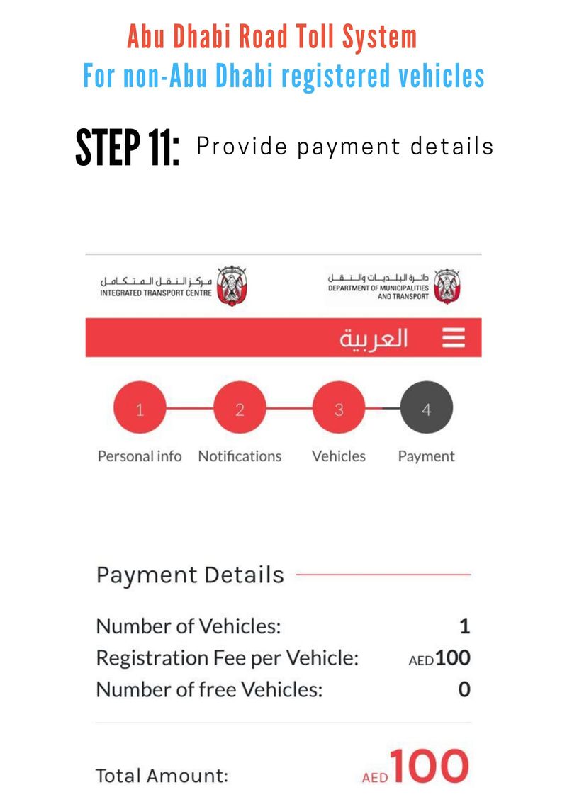 Abu Dhabi Road Toll sign up