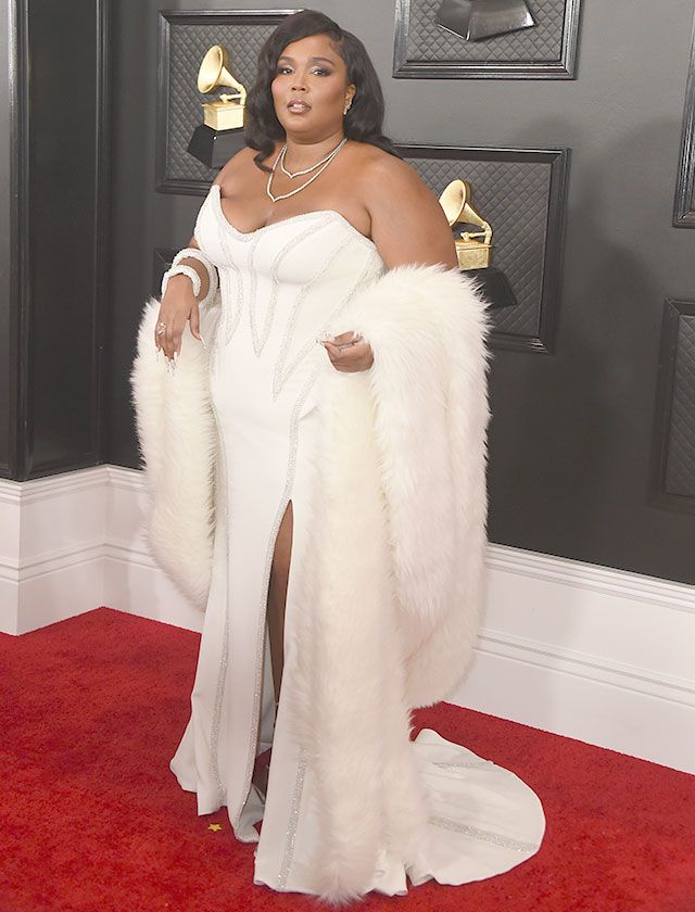 Lizzo arrives at the 62nd annual Grammy Awards