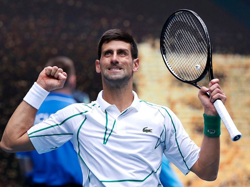 Novak Djokovic defeated Dominic Thiem to set up a clash with Roger Federer.
