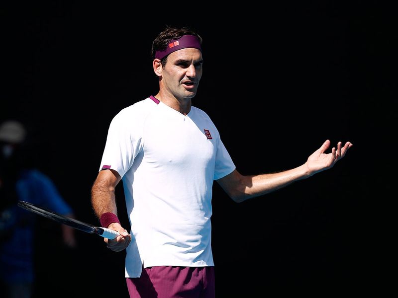 Roger Federer loses his cool during his match against Tennys Sandgren.