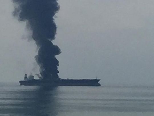 Sharjah tanker fire
