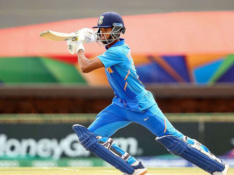 Yashasvi Jaiswal of India bats his way to an unbeaten century against Pakistan