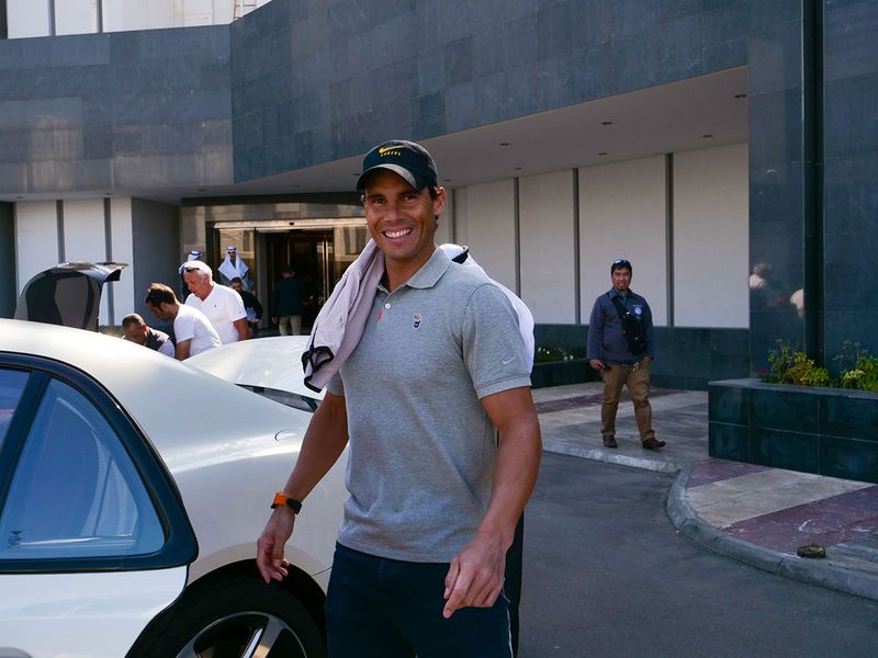 Nadal arrives at his academy