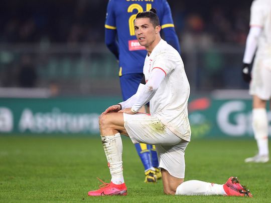 Juventus' Cristiano Ronaldo scored but lost the game against Verona