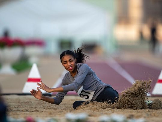 Latifa Al Kaabi on her way to gold at AWST 2020
